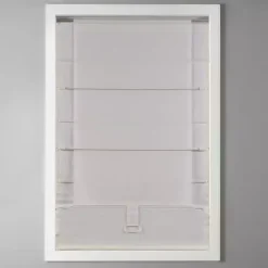 Best Kirklands Home Faux Silk Room Darkening Roman Shade, 27 in. Ivory