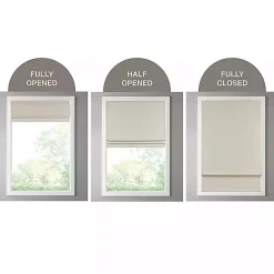 Best Kirklands Home Faux Silk Room Darkening Roman Shade, 27 in. Ivory