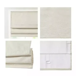 Best Kirklands Home Faux Silk Room Darkening Roman Shade, 27 in. Ivory