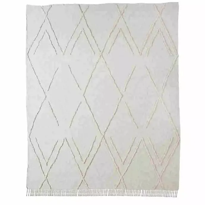 Hot Kirklands Home Geometric Queen Coverlet Ivory