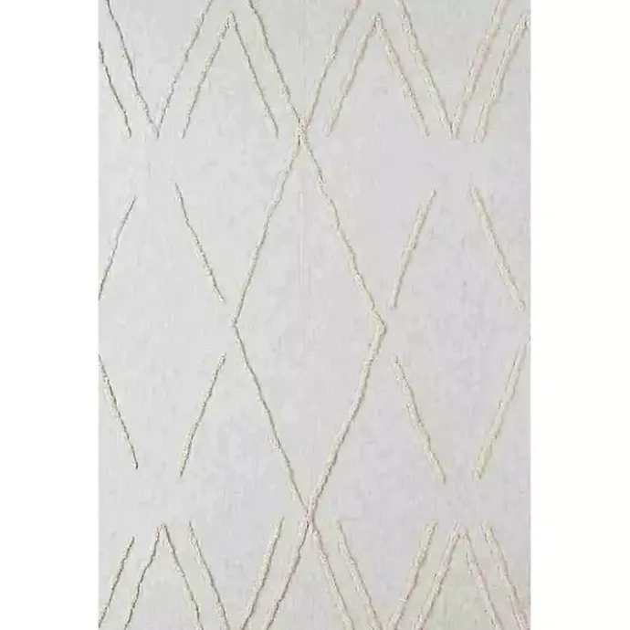 Hot Kirklands Home Geometric Queen Coverlet Ivory