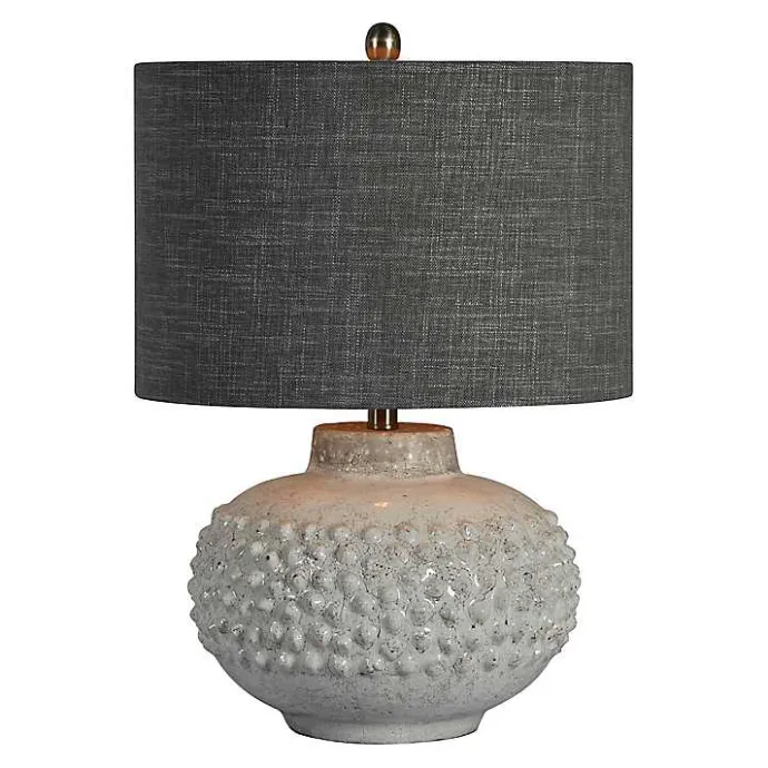 Clearance Kirklands Home Ivory Hobnail Table Lamp Gray