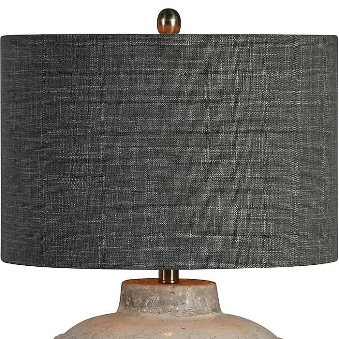 Clearance Kirklands Home Ivory Hobnail Table Lamp Gray