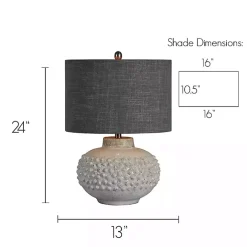 Clearance Kirklands Home Ivory Hobnail Table Lamp Gray