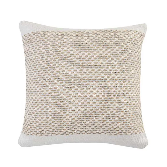 Best Kirklands Home Ivory Interwoven Jute Pillow