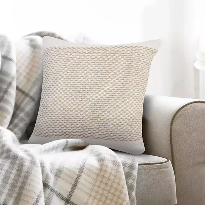 Best Kirklands Home Ivory Interwoven Jute Pillow