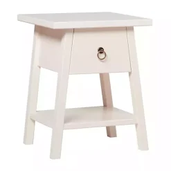 Hot Kirklands Home Japandi Pull-Ring Accent Table Ivory