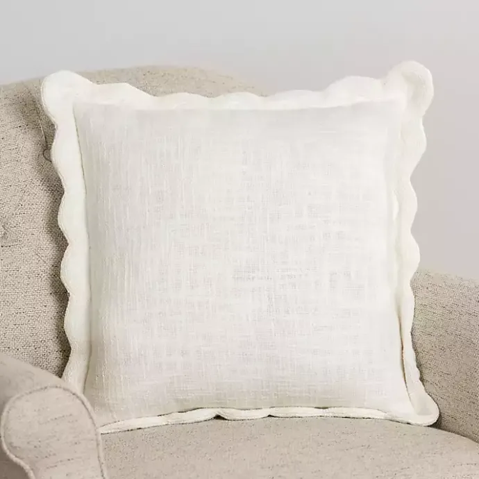 Hot Kirklands Home Juna Scalloped Pillow Ivory