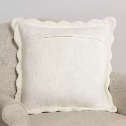 Hot Kirklands Home Juna Scalloped Pillow Ivory