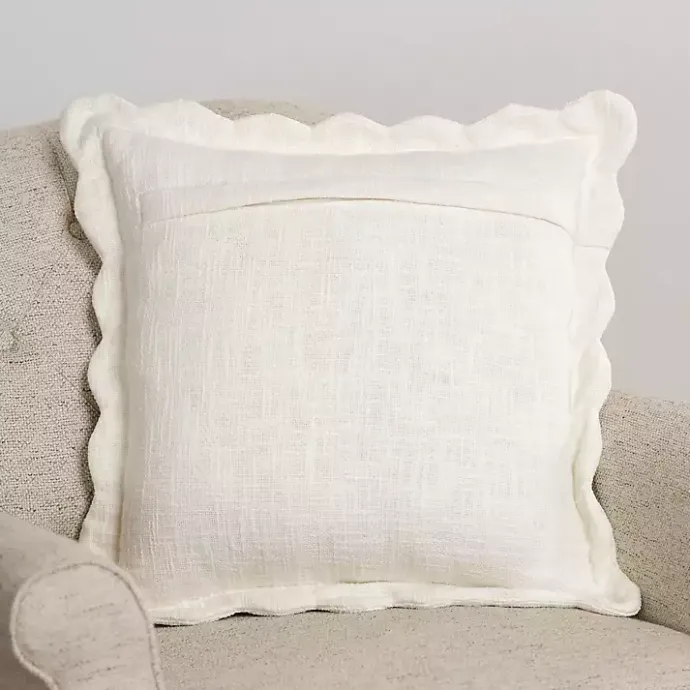 Hot Kirklands Home Juna Scalloped Pillow Ivory