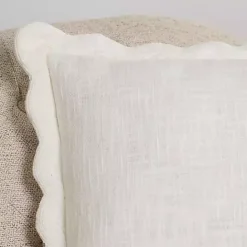 Hot Kirklands Home Juna Scalloped Pillow Ivory
