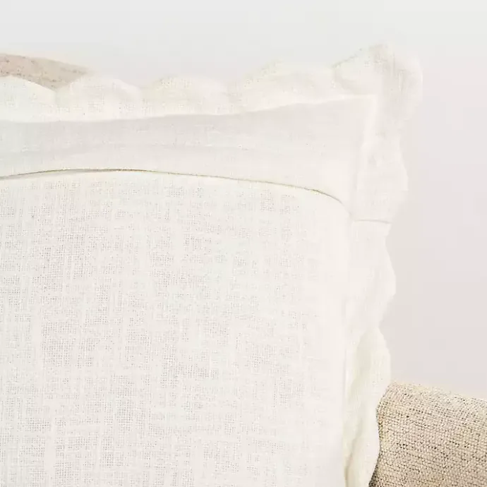 Hot Kirklands Home Juna Scalloped Pillow, 22 in. Ivory