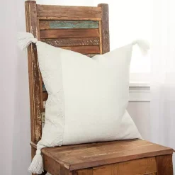 Outlet Kirklands Home Kantha Stitch Recycled Throw Pillow Ivory