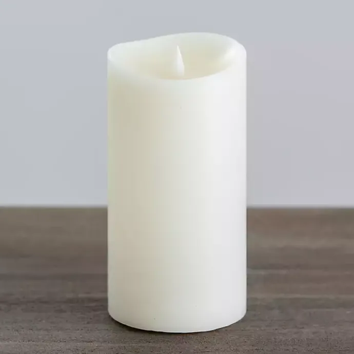 Clearance Kirklands Home LED Soft Flame Pillar Candle, 4x8 in. Ivory