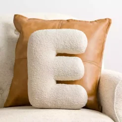Online Kirklands Home Letter E Boucle Pillow Ivory