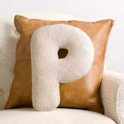 Online Kirklands Home Letter P Boucle Pillow Ivory