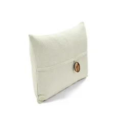 Hot Kirklands Home Linen and Button Lumbar Pillow Cover Ivory