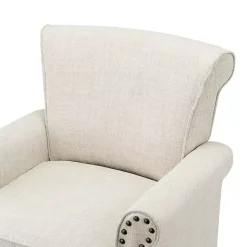 Best Kirklands Home Miriam Nailhead Trim Armchair Ivory