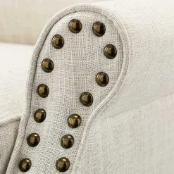 Best Kirklands Home Miriam Nailhead Trim Armchair Ivory