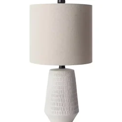 Best Kirklands Home Modern Etched Table Lamp Ivory