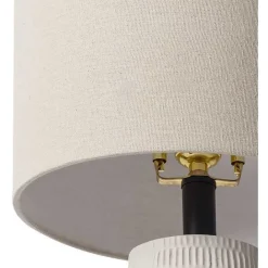 Best Kirklands Home Modern Etched Table Lamp Ivory