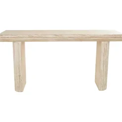 Sale Kirklands Home Natural Wood Grain Console Table Ivory