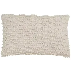 Best Kirklands Home Ivory Nubby Decorative Lumbar Pillow White