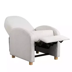 Best Kirklands Home Rounded Push Back Recliner Ivory