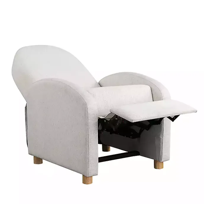 Best Kirklands Home Rounded Push Back Recliner Ivory