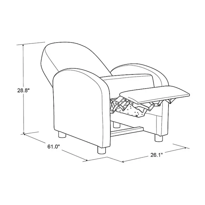 Best Kirklands Home Rounded Push Back Recliner Ivory