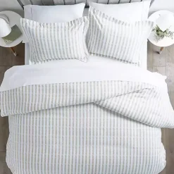 Sale Kirklands Home Rugged Stripes Puffed 3-pc. King Duvet Set Ivory