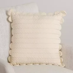 Hot Kirklands Home Scalloped Edge Pillow Ivory