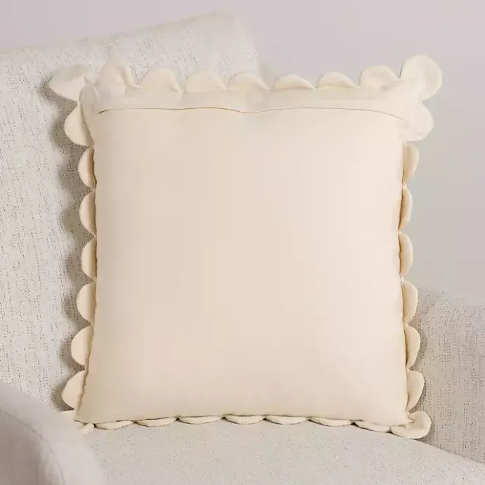 Hot Kirklands Home Scalloped Edge Pillow Ivory