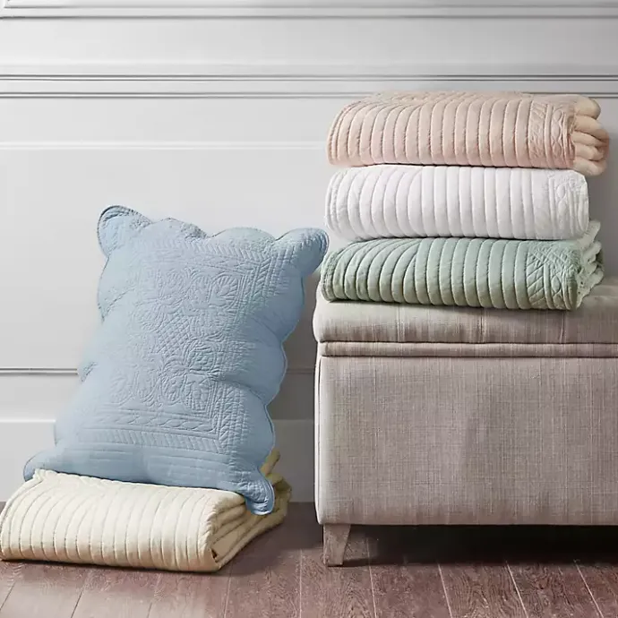 Hot Kirklands Home Scalloped Monica 3-pc. Queen Coverlet Set Ivory