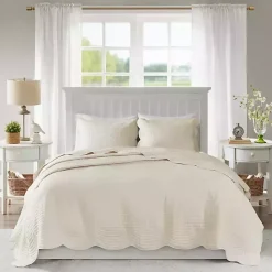 Hot Kirklands Home Scalloped Monica 3-pc. King Coverlet Set Ivory