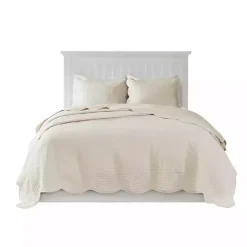 Hot Kirklands Home Scalloped Monica 3-pc. King Coverlet Set Ivory