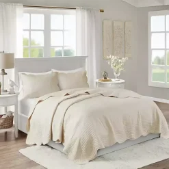 Hot Kirklands Home Scalloped Monica 3-pc. King Coverlet Set Ivory