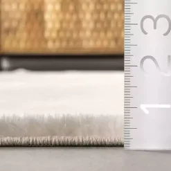 Sale Kirklands Home Shag Washable Area Rug, 8x10 Ivory