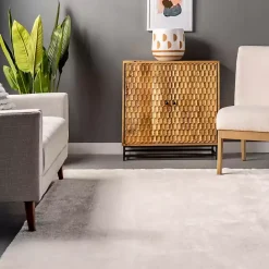 Sale Kirklands Home Shag Washable Area Rug, 8x10 Ivory