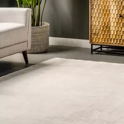 Sale Kirklands Home Shag Washable Area Rug, 8x10 Ivory