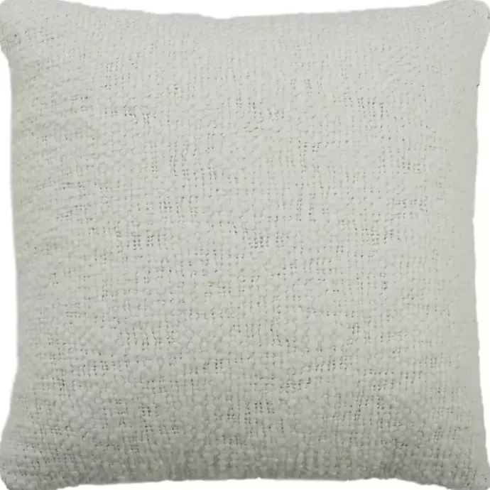 Online Kirklands Home Soft Nubby Woven Pillow Ivory