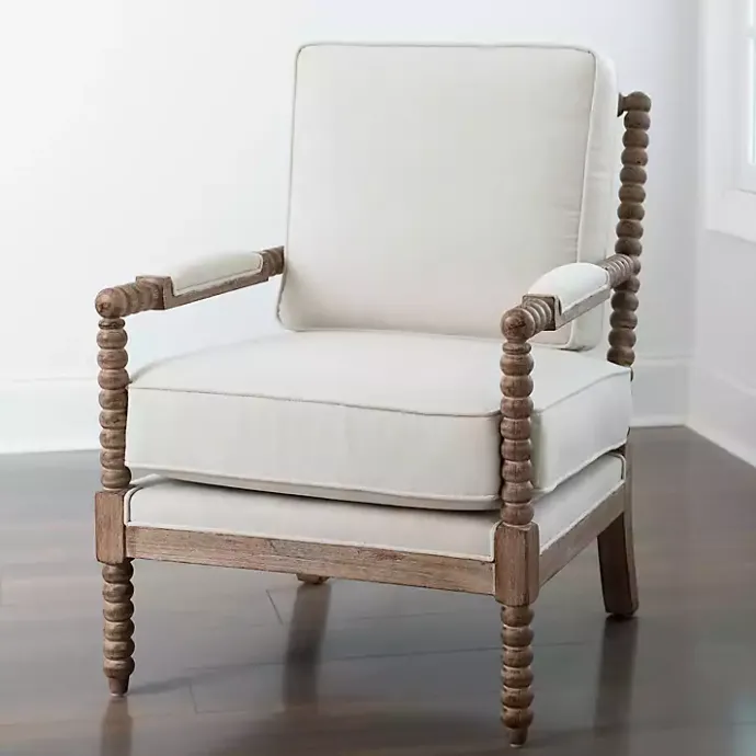 Outlet Kirklands Home Spencer Spindle Armchair Ivory