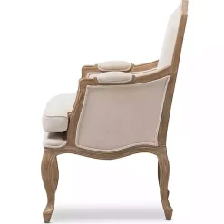 Outlet Kirklands Home Streaked Antique Accent Chair Ivory