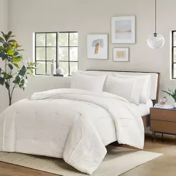 Discount Kirklands Home Striped Oversized King 3-pc. Comforter Set Ivory
