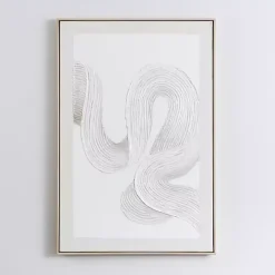 Clearance Kirklands Home Ivory Swirls Framed Canvas Art Print