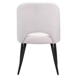 Best Kirklands Home Ivory Teddy Upholstered Dining Chairs, Set of 2 White