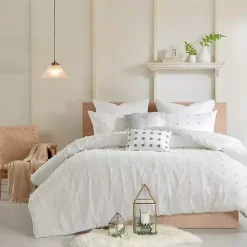 Outlet Kirklands Home Tufted Cotton 7-pc. Full/Queen Duvet Set Ivory