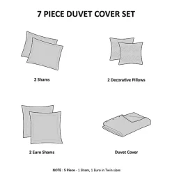 Outlet Kirklands Home Tufted Cotton 7-pc. Full/Queen Duvet Set Ivory