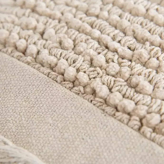 Hot Kirklands Home Tufted Macrame Tassels Lumbar Pillow Ivory