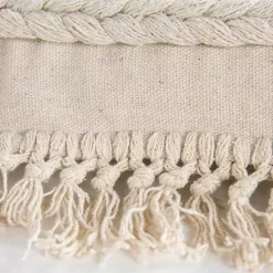 Hot Kirklands Home Tufted Macrame Tassels Lumbar Pillow Ivory